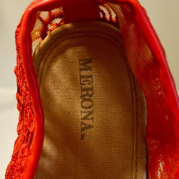 Merona Woman's Orange Lace Espadrilles Size 7 - Picture 6 of 11